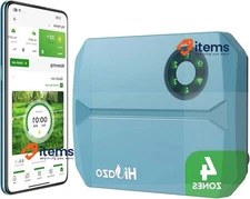HiOazo 4-Zone WiFi Irrigation Programmer, Automatic Weather-Based irrigation