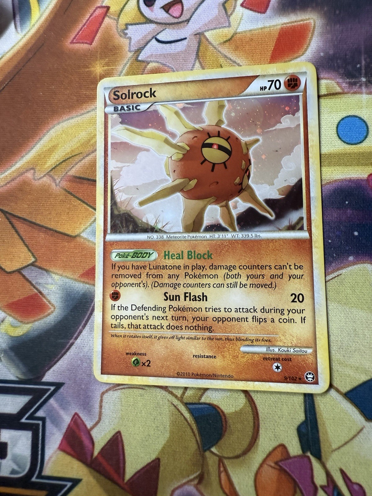 Pokemon TCG Cards Solrock 9/102 HGSS Triumphant Holo Rare NM