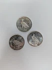 3x 1 Oz World Wide Mint 1981 American Eagle Vintage .999 Fine Silver Round Toned