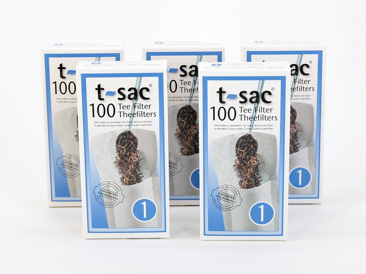 Filters - Size 1, 5 Boxes Of 100 Unbleached Paper Tea Filter