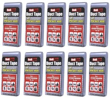 Travel Size Pocket Duct Tape 10-Pack  1.88 inches x 5 Yards per Flat Pack 1...