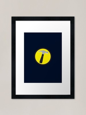 Captain Hammer Time! Gerahmtes Kunst Pri gerahmtes Wandbild Poster Leinwanddruck Bild