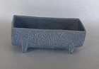 Vintage 1940's McCoy Pottery Blue Glaze Butterfly Jardiniere Footed Planter USA