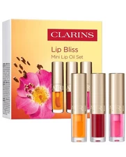 CLARINS Lip Comfort Hydrating Oil 3pc MINI Lip Oil Set-Honey/Cherry/Pitaya NIB