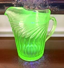 Depression Glass Pitcher with Handle