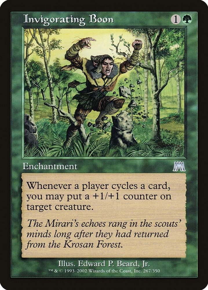 2002 Magic: The Gathering: Onslaught - Invigorating Boon (#267, U, Near Mint)