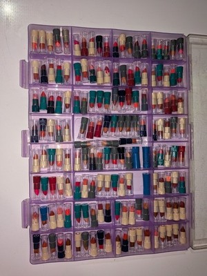 Avon Lipstick Samples In Purple Plastic Case