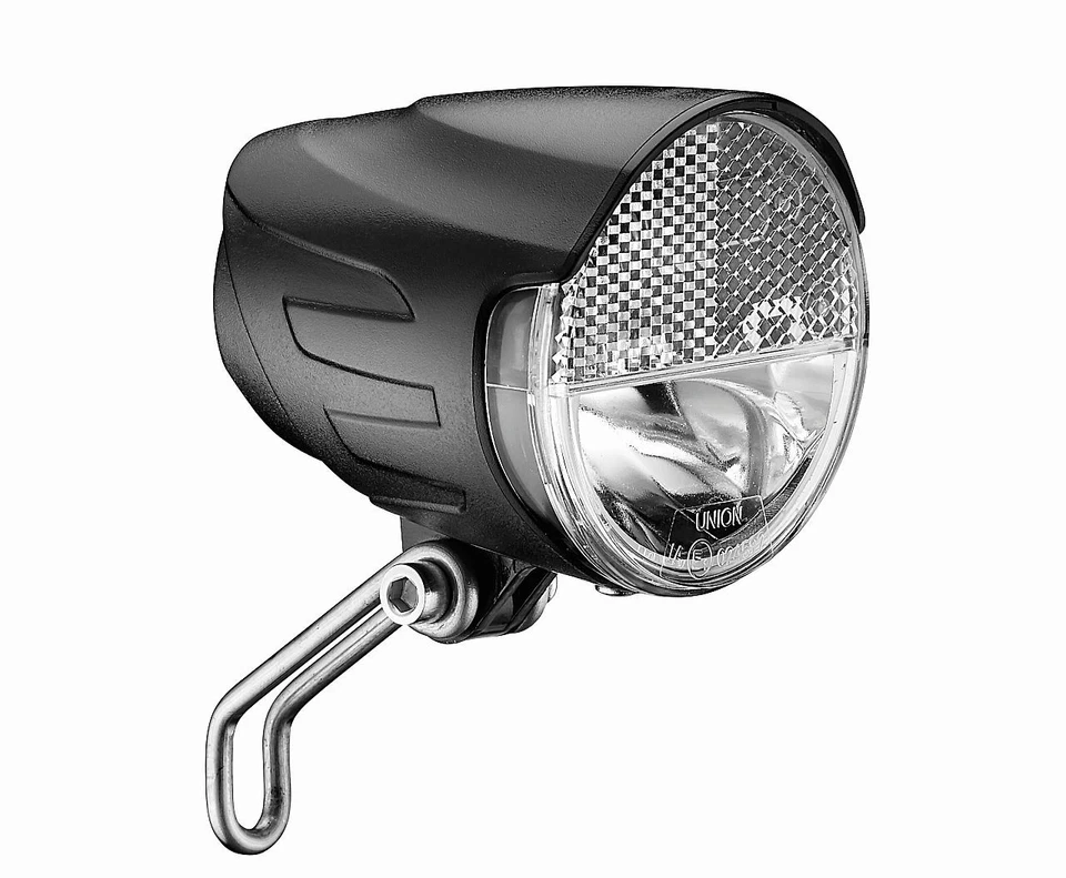 LED Fahrrad Dynamo Scheinwerfer 30 Lux Marwi Schalter Fahrradlicht schwarz