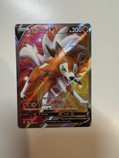 Pokemon Card Lycanroc V 187/203 Ultra Rare Evolving Skies Near Mint