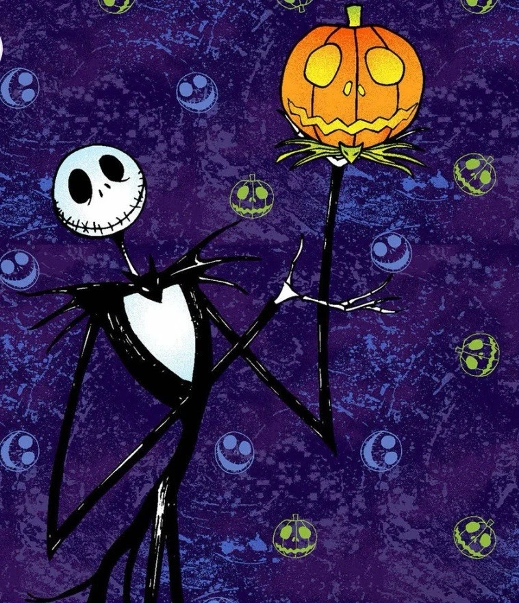 Cherokee Tooniforms Nightmare Before Christmas Jack Scrub Top V-Neck Size 3XL - Image 2 of 4