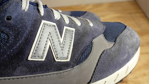 New Balance 496 Navy Suede Mesh Men’s 11.5 D Wide Shoes CM496NVY Comfort Casual - Picture 5 of 10