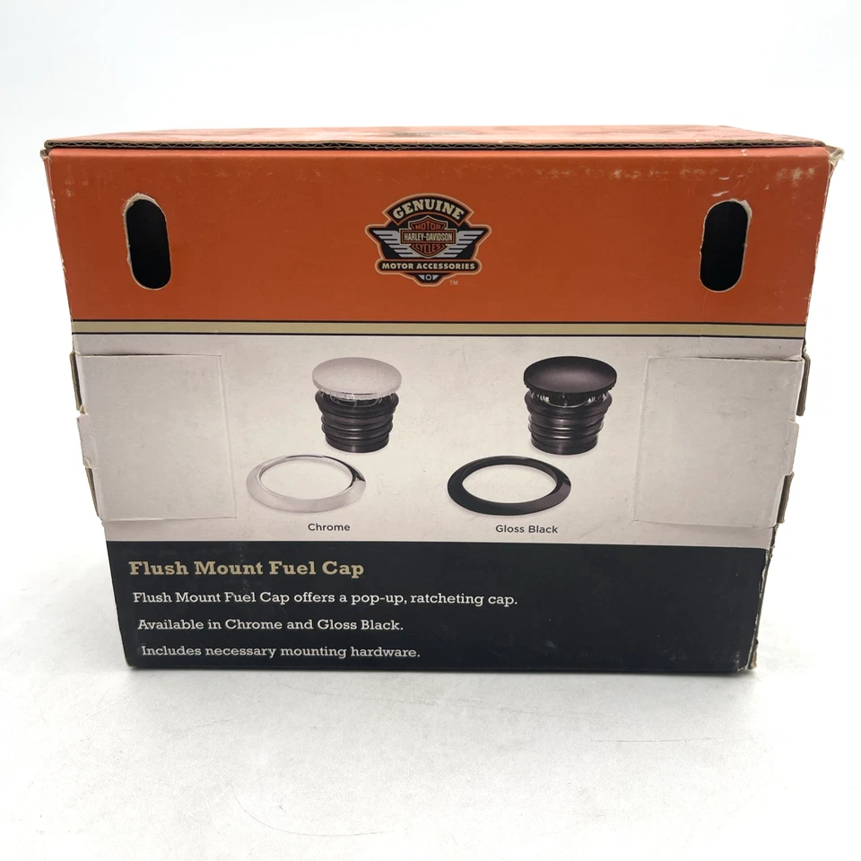 OEM Harley 63133-10A Cromo Montaje al ras 3.3 Galones Gas Tapa de combustible 98-22 Sportster Foto 3 de 4