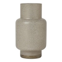 INNA-Glas Dekovase Nariner, Aus Glas, Gesprenkelt, Grau-Gold, 38,5Cm, Ø20Cm