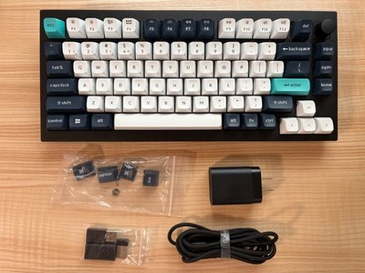 Keychron Q3 QMK Wireless Mechanical Keyboard - Navy Blue, Gateron Pro Blue.