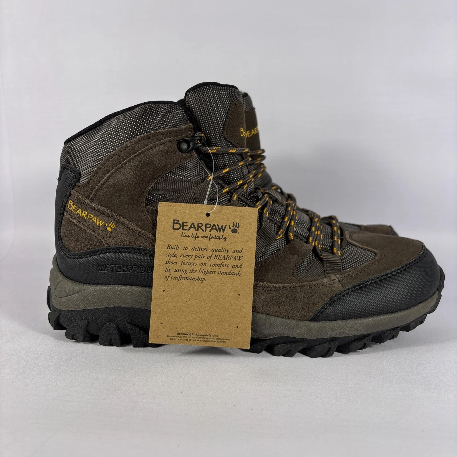 Bearpaw Brock Men’s Size 8 Hiking Waterproof Boots NEW