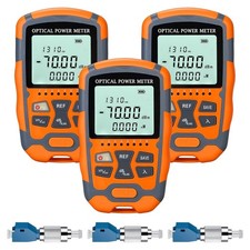 3-Pack Fiber Optic Tester Portable Fiber Light Power Meter -70 10dBm, SC/FC/ST
