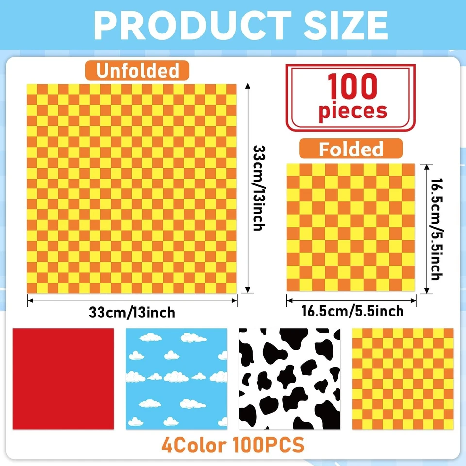 100 PIEZAS Servilletas de Papel de Fiesta de Historia de Dibujos Animados Juguete Inspirar Juego Fiesta Servilletas Suministro... Foto 2 de 4