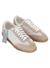 TOMS Womens Collins Oatmeal Multi Suede Leather Lace-Up Sneakers Sz 9M