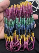 5MM Multi Precious Faceted Rondelle Beads 16 Inch Multi Precious Beads AAA 