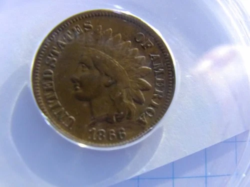 1866 indian head cent fs 301 rpd s-2 anacs vf-20