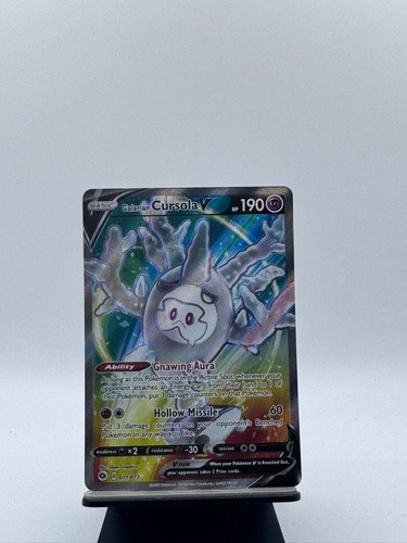 Galarian Cursola V 071/073 Ultra Rare Champion's Path Pokemon Holo Near Mint