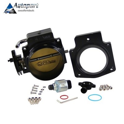 Throttle body+TPS IAC+Adapter Plate For Chevy GM Gen III LSX LS LS1 LS2 LS7 92MM