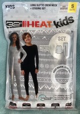 32 Degrees Heat Kids Baselayer Long Sleeve Crew Neck Legging Set,Mountain G/S