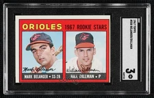 1967 Topps High # Mark Belanger Bill Dillman #558 SGC 3 Rookie RC