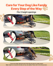 Dog Stairs for Car 4 Step Foldable Pet Ramp Non-Slip Ladder 200lbs Large Dogs