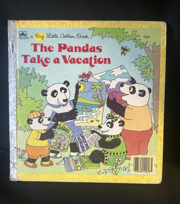 The Pandas Take a Vacation Big Little Golden Book Betsy & Giulio Maestro HC 1986