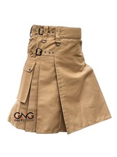 Men's Scottish Khaki Utility kilt Highland Modern Fashion kilt