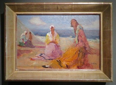 GEORGES COSMADOPOULOS (1895-1967) Griechischer Impressionist Ölgemälde STRANDSZENE