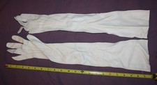 Alexandre France Opera Gloves 22" Leather sz R Button Wrist Marshall Field  Co