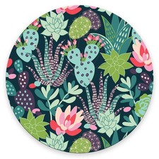 Mouse Pad, Succulents and Cactuses Mouse Pad, Mouse Mat Round Mouse Pad Non-S...