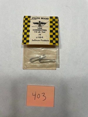 VINTAGE SULLIVAN R/C AIRPLANE, PYLON BRAND  LINE CONNECTORS 80 LB. TEST  #121S