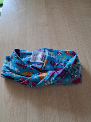 Knoten Stirnband, babauba, 98/104,   blau bunt