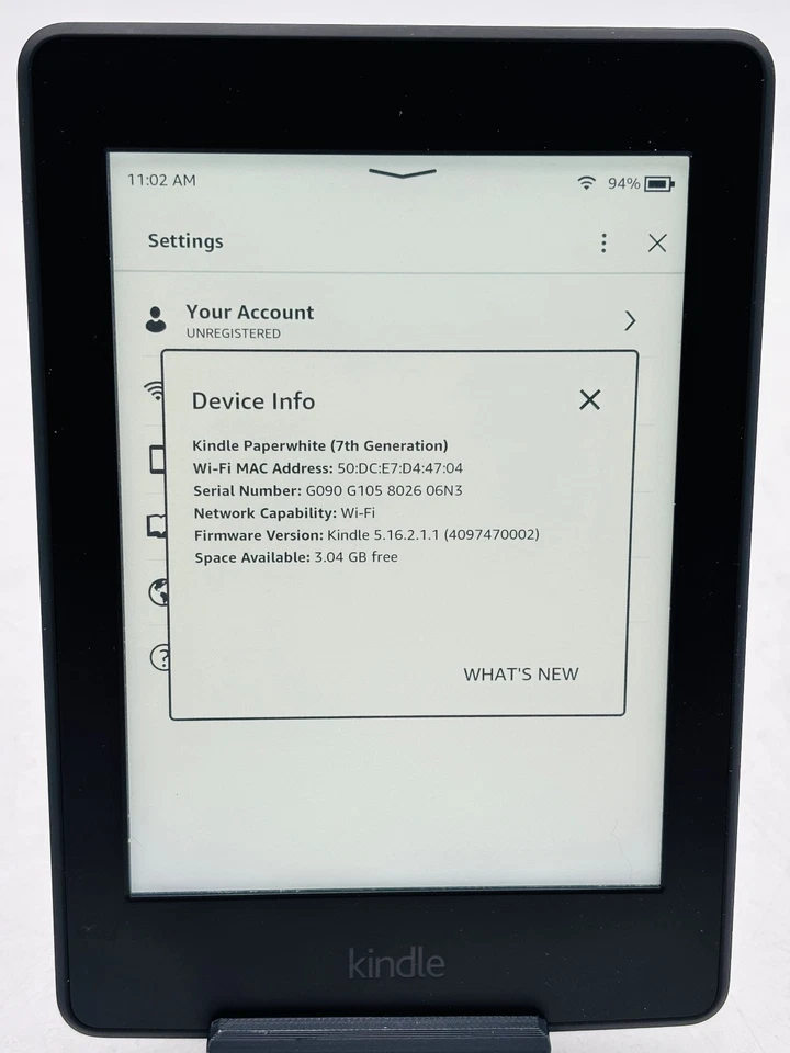 Amazon Kindle Paperwhite (7th Gen) 4GB - Black - Image 3 of 4