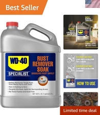 Fast-Acting Biodegradable Rust Cleaner - 128 Fl Oz Gallon for Metal Restoration