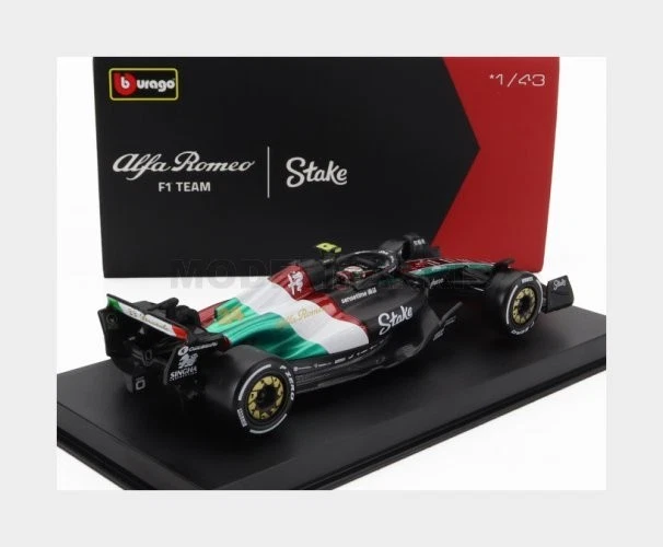 BURAGO 18-38086-24-MONZA-VET ALFA ROMEO - F1 C43 TEAM STAKE N 24 MONZA ITALY GP  - Immagine 2 di 2