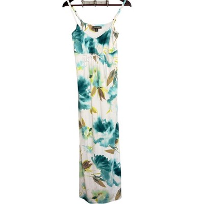 Tommy Bahama Maxi Tropical Dress Empire Waist Sz Small Resort Coastal Romantic