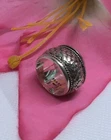 SARDA 925 Sterling Silver Vintage Basket Weave Band Ring Size 7.25