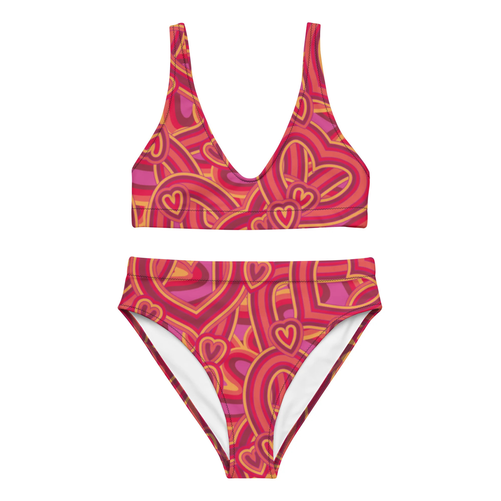 Bikini taille haute sculptant noir en lycra premium pour silhouette affinée