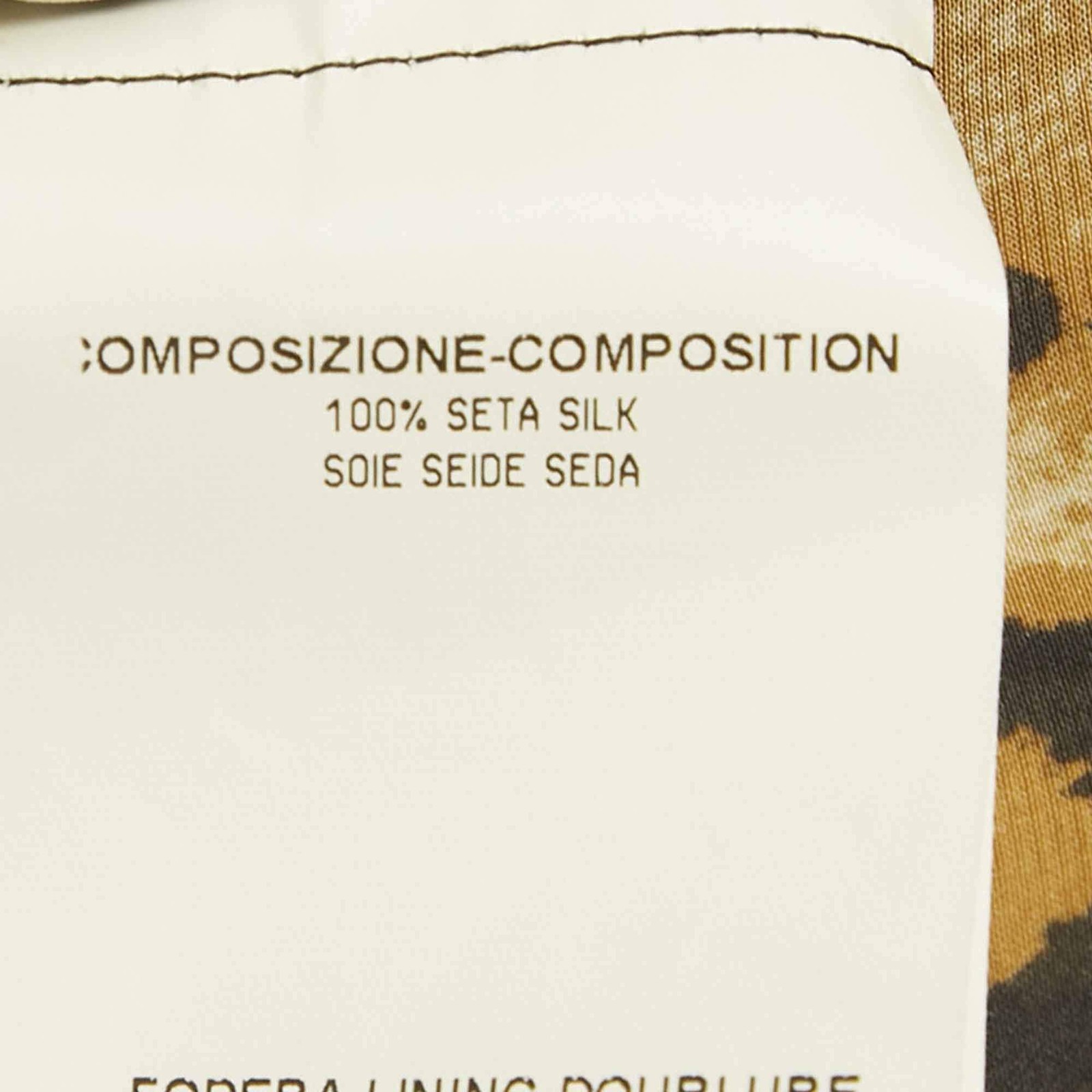 Yves Saint Laurent Brown Leopard Printed Silk Satin Cowl Neck Detail Shift thumbnail 5