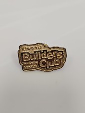 Kiwanis Builders Club Gold Tone Lapel Pin Building Leaders + Square Member Pin