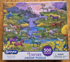 Unicorn Jigsaw Puzzle unicorns 500 piece Jigsaws puzzles gift Breyer horses 8506