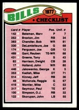 1977 Topps Football Card Buffalo Bills Buffalo Bills #203