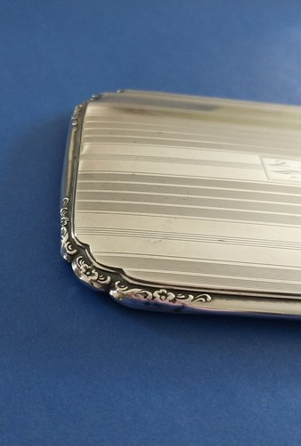 Antico SPECCHIO A MANO LaPierre STERLING Art Deco vanità monogrammato MGW circa 1916 - Foto 9 di 23