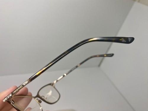 Swarovski Goldie SW5187 049 Brown & Gold Metal Eyeglasses Frame 54-16-135 READ - Picture 7 of 10