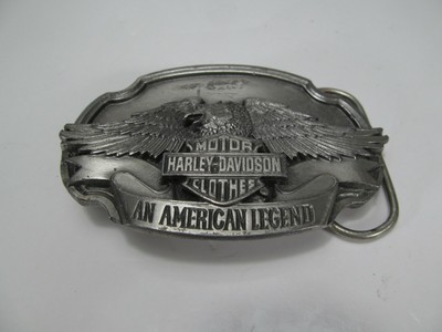 BOUCLE DE CEINTURE VINTAGE HARLEY DAVIDSON MOTO VÊTEMENTS 1988 H