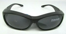 Solar Shield Polarized Fits Over Sunglasses BLK GRY AZT